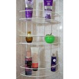 filamento Paslanmaz Üçlü 300x230x500 Banyo Köşe Çelik Beyaz Rafı Şampuanlık Köşelik