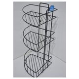 filamento Paslanmaz Üçlü 300x230x500 Banyo Köşe Çelik Siyah Rafı Şampuanlık Köşelik Fs6201002