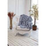 Filda Store Kavak Ağacı Lifinden El Dokuması Midye Desen, Jakarlı, Premium Kalite, Peştemal, Plaj Havlusu, Pareo - 100 x 180 cm - Gri
