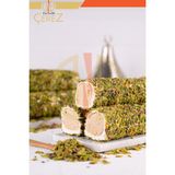 File Antep Fıstığı Kaplı Fındık Ezmeli Sarma Lokum (1000 Gram)