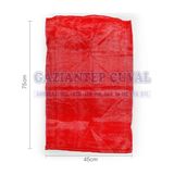 File Çuval Patates, Soğan, Ceviz, Limon File Çuvalı 45×75 cm Kırmızı - 45 x 75