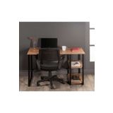 File Ev Metal Çalışma Masası Laptop Bilgisayar Masası 2 Raflı Ofis Çalışma Masası