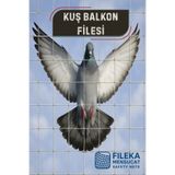 fileka Kuş Balkon Filesi 2x2 m Kare Kesim – UV Dayanıklı, 1 mm Kalınlık, 2 cm Göz Aralıklı Koruma Filesi