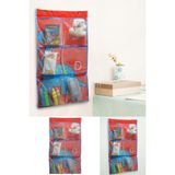 Fileli Duvar Cepli 6 Gözlü Organizer, 45X80CM, Şık ve Kullanışlı Depolama Çözümü - Ahşap - Bej - Siyah - Seçenek 1