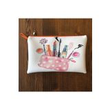 Filemo tasarım Makyaj Çantası Desenli Clutch Çanta