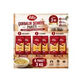 Filiz Çorbalık Şehriye Paketi 3 kg (2 Arpa + 2 Tel + 2 Yıldız Şehriye) 6'lı Avantaj Seti - Güven Bitkisel