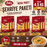 Filiz Mega Şehriye Seti 9 x 500 G | Tel -Arpa - Yıldız Şehriye | Çorbalık ve Yemeklik Ekonomik Aile Paketi | Güven Bitkisel