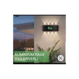 FİLİZ MODERN 8W SİYAH RENK 3000 KLV (GÜNIŞIĞI) DIŞ MEKAN ÇİFT YÖNLÜ IP65 APLİK