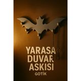 Filkorium3D Gotik Yarasa Kancası Duvar Dekoru ve Mücevher Rafı - Kolye Askısı - PLASTİK - 32 CM