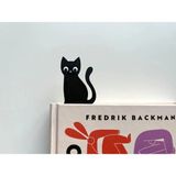 Filkorium3D Kedi Silüeti Kitap Ayracı - Esnek Kitap Ayracı - Oturan Kedi - Sevimli Kedi Ayraç (1 Adet) - Siyah