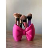Filkorium3D Kurdele Kalemlik / Makyaj Fırçalığı / Organizer / Dekoratif Ürün Plastik 15 cm - Pembe