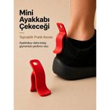 Filkorium3D Mini Pratik Ayakkabı Çekeceği – Taşınabilir Pratik Ayakkabı Giyme Aparatı Kerata - 1 Adet Plastik Kerata - Kırmızı