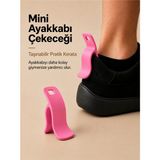 Filkorium3D Mini Pratik Ayakkabı Çekeceği – Taşınabilir Pratik Ayakkabı Giyme Aparatı Kerata - 1 Adet Plastik Kerata - Pembe