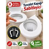 Filkorium3D Plastik Tuvalet Kapağı Sabitleyici - Tuvalet Kapağı Sabitleme Aparatı - Klozet Kapağı Sabitleyici - Beyaz