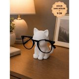 Filkorium3D Sevimli Kedi Figürlü Gözlük Standı – Minimalist Masa Üstü Gözlük Tutucu ve Düzenleyici (9 Cm) - Beyaz