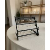 Filkorium3D Takı Standı - Küpe Standı - Kolye Askısı - Modern Takı ve Küpe Standı - 5 Bölmeli Küpe Standı - Siyah