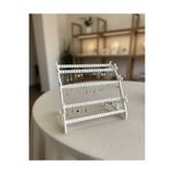 Filkorium3D Takı Standı - Küpe Standı - Kolye Askısı - Modern Takı ve Küpe Standı - 5 Bölmeli Küpe Standı