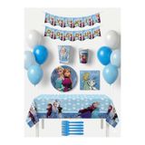Fillikutum Karlar Ülkesi Frozen Elsa Temalı 94 Parça 16 Kişilik Doğum Günü Seti Tabak Bardak Balon