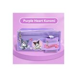 Fillikutum Sanrio Kuromi Kawaii Mor Kalem Kutusu – Yüksek Kapasiteli Çok Gözlü Kalemlik