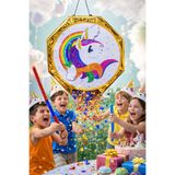 Fillikutum Unicorn Temalı Pinyata ve Sopası – Katlanabilir Doğum Günü Parti Oyunu 40 Cm Konsept Seçenekli