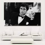 Film Sahnesi – Al Pacino Ünlü Portre Sanatı, Scarface Kanvas Tablo, Asılmaya Hazır Al Pacino Posteri