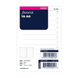 Filofax 212204 Pocket To Do not kağıdı, İngilizce, beyaz
