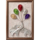 Filografi Balonlu Fil Tablosu 35x50 cm – Ahşap Çivi & Tel Sanatı – Çocuk Odası, Anaokulu ve Hediye Dekoratif Tablo
