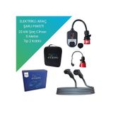 Filşarj 22 KW Elektrikli Araç Şarj İstasyonu, 5 Metre Tip-2 Kablolu