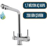 Filter Store Arıtma Bataryası 3 Yollu Arıtma Musluğu Su Arıtma Bataryası Sıcak-soğuk Mix Krom