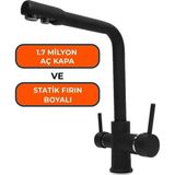 Filter Store Arıtma Bataryası Siyah 3 Yollu Arıtma Musluğu Su Arıtma Bataryası Sıcak-soğuk Mix Siyah