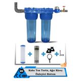 Filter Store Daire Bina Sayaç Girişi 10'' Inch 2 Aşama Su Arıtma Sistemi (YIKANABİLİR-SİLİFOZ)