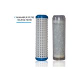 Filter Store Daire Bina Sayaç Girişi 10" Inch 2 Aşama ( Yıkanabilir , Silifoz ) Yedek Filtre Seti