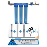Filter Store Daire Bina Sayaç Girişi 20" Inc 3 Aşama Su Arıtma (TORTU , ÇAMUR ÖNLEYİCİ YUMUŞATMA SİSTEMİ)