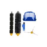 FilterHauz I-robot Roomba 614 645 650 655 Uyumlu 4 Parça Yedek Filtre Fırça Seti, Siyah 701037IR655