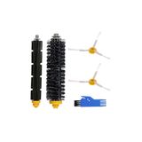 FilterHauz I-robot Roomba 614 645 650 655 Uyumlu 4 Parça Yedek Filtre Fırça Seti, Siyah 701044IR655