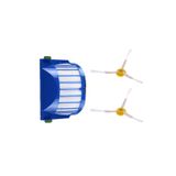 FilterHauz I-robot Roomba 693 694 Uyumlu 3 Parça Yedek Filtre Fırça Seti, Siyah 701039IR693