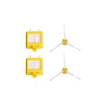 FilterHauz I-robot Roomba 700 760 770 780 Uyumlu 4 Parça Yedek Filtre Fırça Seti