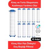 #Filtre 10 Adet Duş Başlığı Filtresi Kireç Klor Pas Önleyici Yedek Filtre Seti Pamuk Su Arıtma Kartuşu Standart Uyum Ban