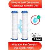 #Filtre 2 Adet Duş Başlığı Filtresi Kireç Klor Pas Önleyici Yedek Filtre Seti Pamuk Su Arıtma Kartuş
