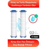 #Filtre 2 Adet Duş Başlığı Filtresi Kireç Klor Pas Önleyici Yedek Filtre Seti Pamuk Su Arıtma Kartuşu Standart Uyum Bany
