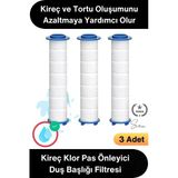 #Filtre 3 Adet Duş Başlığı Filtresi Kireç Klor Pas Önleyici Yedek Filtre Seti Pamuk Su Arıtma Kartuşu Standart Uyum Bany