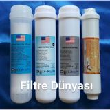 Filtre Dünyası Usa 12" Inline 4Lü Set Mebransız