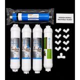 Filtrec FİLTRE SETİ 5'Lİ KAPALI KASA CİHAZLARLA UYUMLU İNLİNE REVERSE OSMOİS AQUAGERMAN SU ARITMA CİHAZI FİLTRESİ