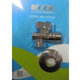 Filtreli Ara Musluk Rozetli-parlak Krom Başlıkı