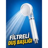 Filtreli Duş Başlığı Şeffaf Gövdeli Yüksek Basınçlı Duş Başlığı