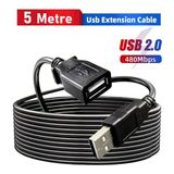 Filtreli USB Uzatma Kablosu USB 2.0 (5 Metre) High Speed Transmission Rate