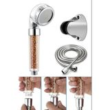 Filtreli Ve Su Tasarruflu Arıtmalı Duş Başlığı Seti Boncuklu Başlık Hortum Ve Mafsal Set P78992s2192