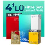 Filtron Audi A4 2.0 TFSI Castrol Motor Yağlı 2008-2015 4'lü Bakım Seti