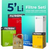 Filtron Audi A6 2.0 Dizel Castrol Motor Yağlı 2004-2008 5'li Filtre Bakım Seti