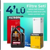 Filtron Audi Q2 1.0 TFSI Motul Motor Yağlı 2016-2023 4'lü Bakım Seti